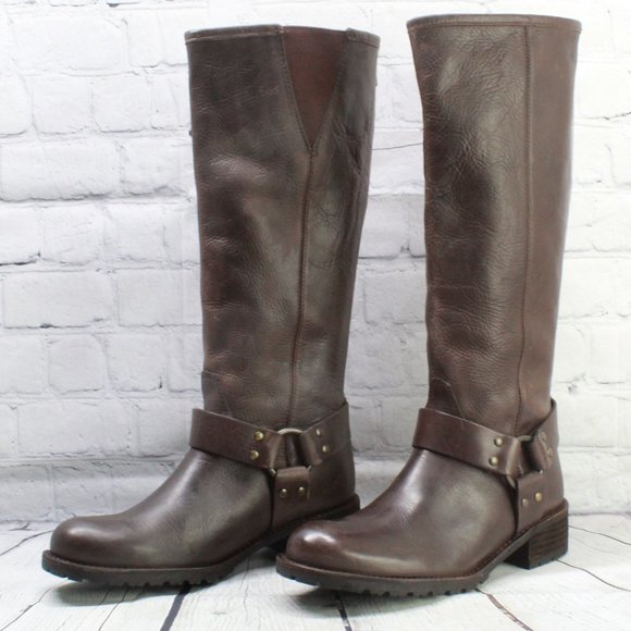 L.L. Bean Shoes - LL Bean Brown Deerfield Harness Knee High Riding Boots Size 6 Wide
